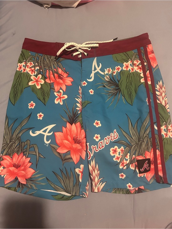 Hurley Other - Hurley Atlanta Braves Floral Blue Men's Swim Trunks